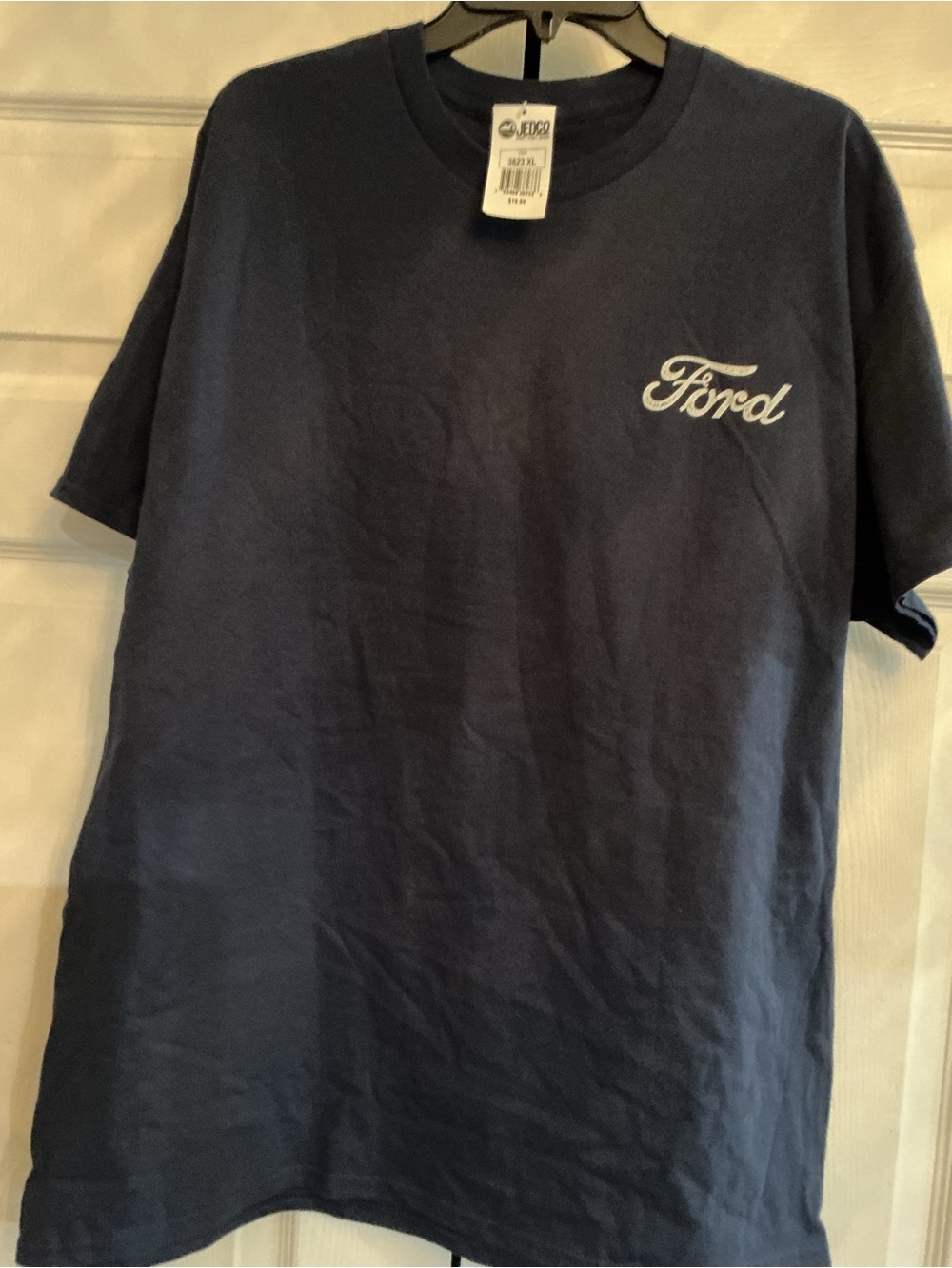 Ford Navy Short Sleeve Crewneck T-Shirt with White Script Logo